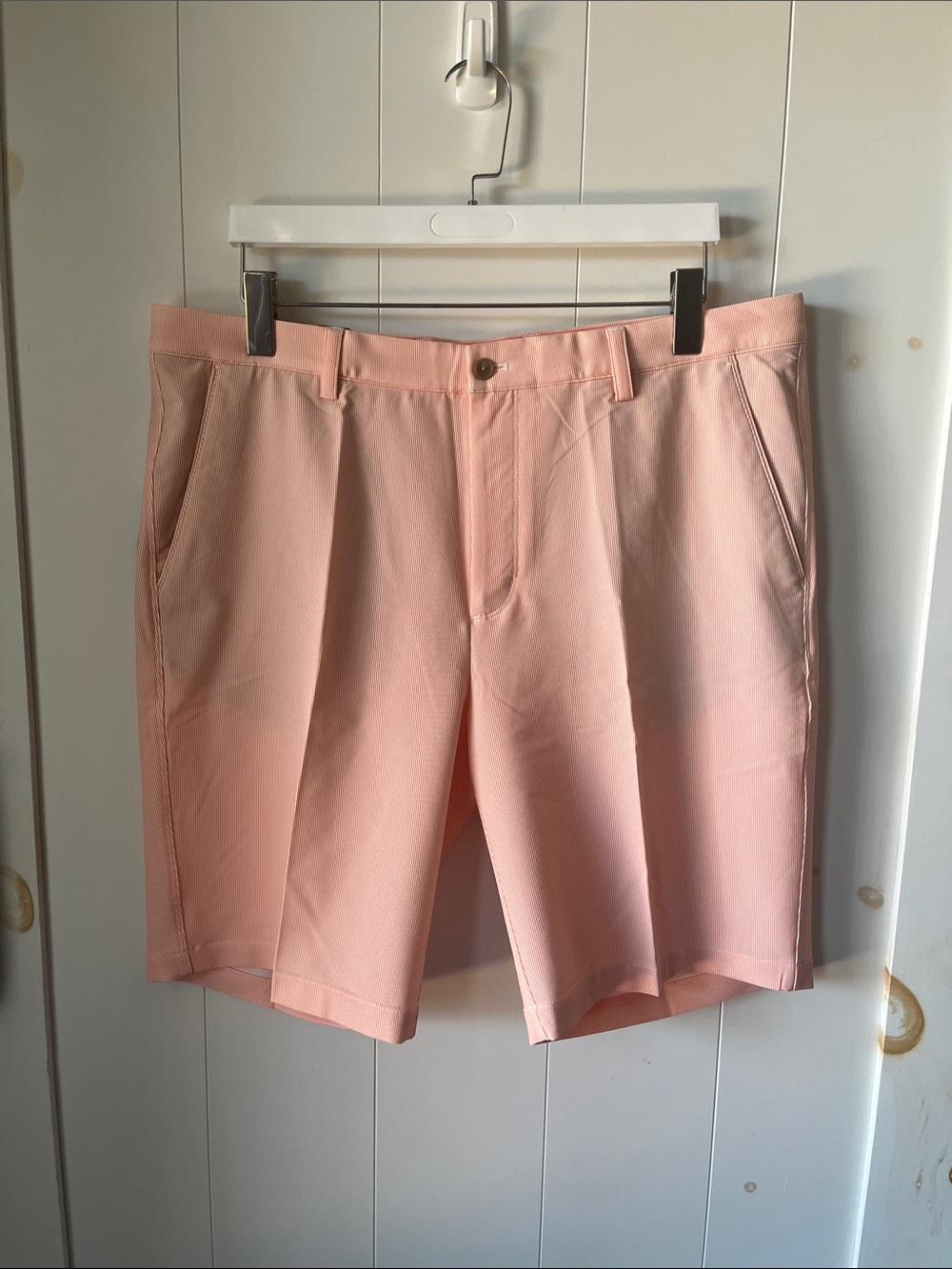 Greg Norman Collection Pale Pink Flat Front Men's Shorts